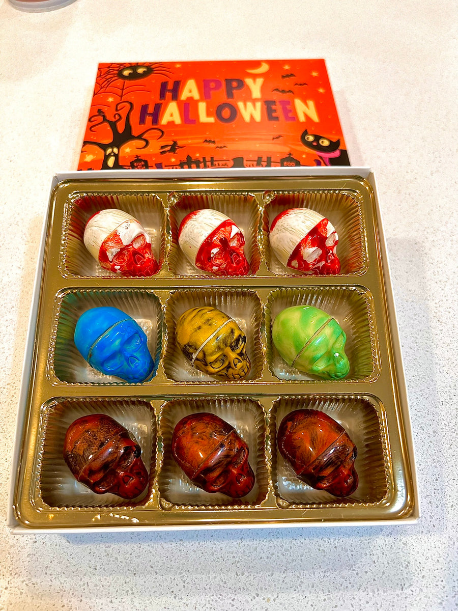 Halloween Skulls Chocolates The Desserts Lab
